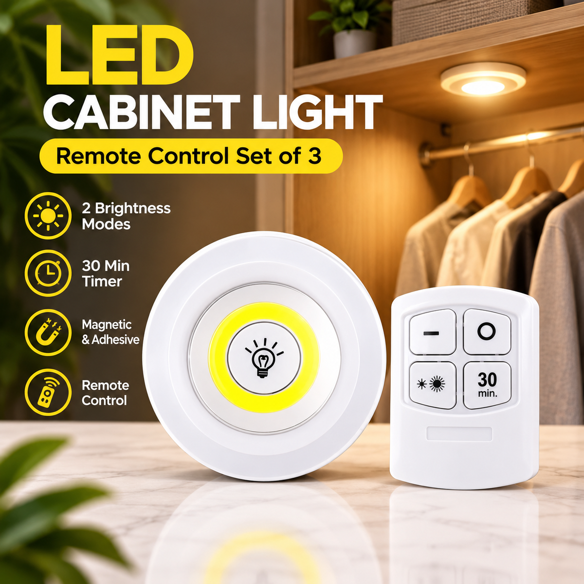 Set of 3 Remote control lights